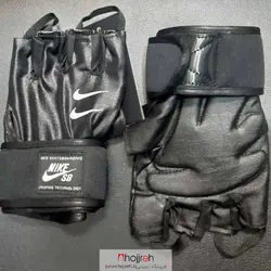 دستکش بدنسازی انگشتی دو نایک NIKE سایز مردانه مشکی کد VM668