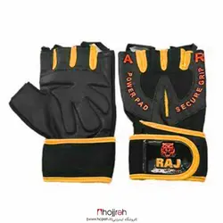 دستکش بدنسازی رج RAJ سایز لارج نارنجی کد VM722