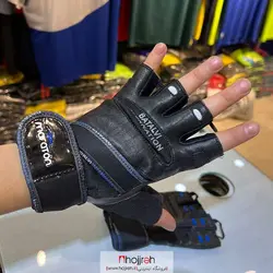 دستکش نیم پنجه مچ دار مردانه چرم Maraton کد VM719