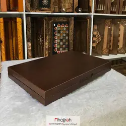 تخته نرد مدرن چوب راش و بلوط همراه با متعلقات کد TNS599