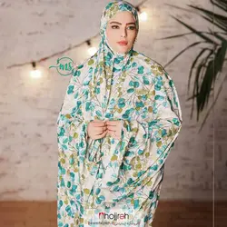 چادر نماز کیسه ای مقنعه سر خود طرح گل کد MS09