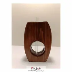 جای گل تزئینی دو طرف هلال چوبی با شیشه لام کد GSH0055