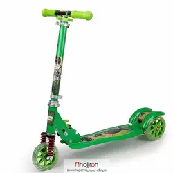 اسکوتر فلزی سبز طرح بن تن چرخ ۱۲۰ کد vm555
