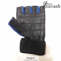 دستکش چرمی بدنسازی نیمه انگشتی مردانه برند VELO کد SI96