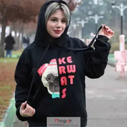 هودی وارداتی داخل کرک طرح سگ کد AL13
