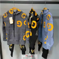 ست هودی و شلوار بچگانه قواره دار لش کد BC66