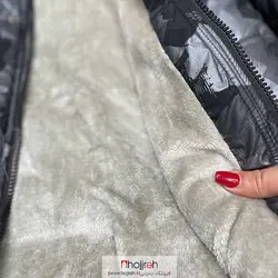 کاپشن بچگانه (پسرانه) شمعی مشکی مناسب 7 تا 14 سال کد BC68