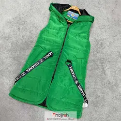 پافر بچه گانه بلند ضد آب سبز مناسب برای ۶ تا ۱۳ سال دخترانه و پسرانه کد BC01