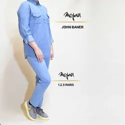 شومیز دنیم برند JOHN BANER  کد ZH09