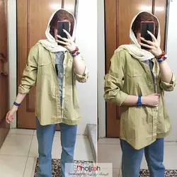 شومیز وارداتی برند suko jeans رنگ سبز کد NL15