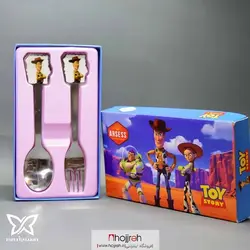 قاشق و چنگال کودک طرح داستان اسباب بازی ها TOY STORY کد P45