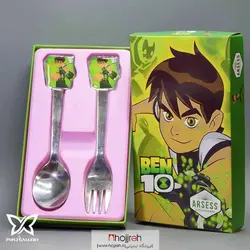 قاشق و چنگال کودک طرح بن تن کد P45
