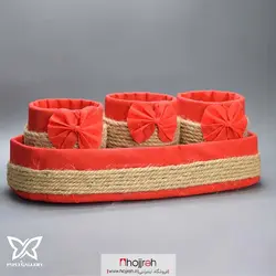 جای حبوبات ۳ عددی کنفی قرمز کد P73