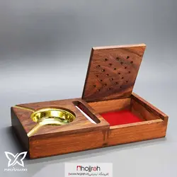 زیر سیگاری و جا سیگاری چوبی هندی لوکس کد P75