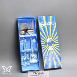 قاشق و چنگال کودک طرح اسمورف ها THE SMURFS کد P45