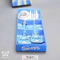 قاشق و چنگال کودک طرح اسمورف ها THE SMURFS کد P45