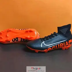 کفش فوتبال ساقدار نایک مرکوریال سوپر فلای مشکی نارنجی  کد VM101