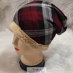 اسکارف خز دار طرح چهارخونه کد RO125