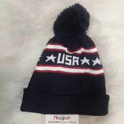 کلاه بافت خارجی منگوله دار USA کد RO118