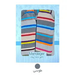 حوله تن پوش ماندگار طرح نخ رنگی راه راه - حوله هنر