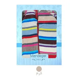 حوله تن پوش ماندگار کودک نوجوان طرح نخ رنگی راه راه - حوله هنر