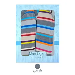 حوله تن پوش ماندگار کودک نوجوان طرح نخ رنگی راه راه - حوله هنر