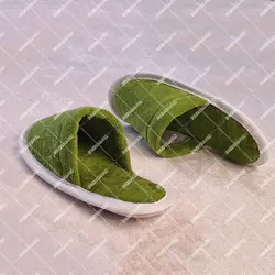 دمپایی حوله ای هنر رنگ سبز