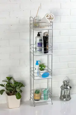 استند چهار طبقه حمام کنتراست - فروشگاه آنلاین خانه و دکور Home & Decor Online Shopping Store فروشگاه آنلاین خانه و دکور