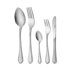 سرویس قاشق و چنگال 6 نفره ناب استیل طرح ونیز استیل براق (30 پارچه) - مدل جدید - تخفیف ویژه