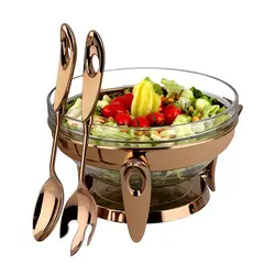 سوفله سالاد خوری تک استیل مدل لوپ (رزگلد) - مدل جدید - تخفیف ویژه