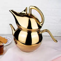 ست کتری و قوری کروپ ست مدل دنیز طلایی کد 305 - مدل جدید - تخفیف ویژه