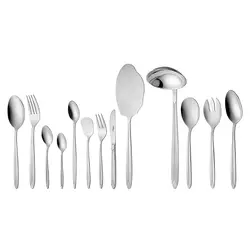 سرویس قاشق و چنگال 18 نفره ناب استیل طرح پالرمو استیل براق (116 پارچه) - مدل جدید - تخفیف ویژه