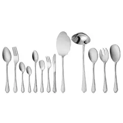 سرویس قاشق و چنگال 18 نفره ناب استیل طرح ونیز استیل براق (116 پارچه) - مدل جدید - تخفیف ویژه