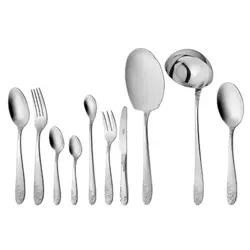 سرویس قاشق و چنگال 24 نفره ناب استیل طرح امپریال استیل براق (98 پارچه) - مدل جدید - تخفیف ویژه