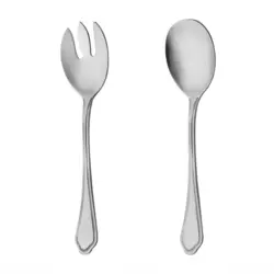 قاشق و چنگال سالاد ناب استیل طرح ونیز استیل براق (2 پارچه) - مدل جدید - تخفیف ویژه