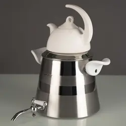 ست کتری و قوری کروپ ست مدل هرمی خط دار کد 809 - مدل جدید - تخفیف ویژه