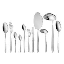 سرویس قاشق و چنگال 18 نفره ناب استیل طرح پالرمو استیل براق (86 پارچه) - مدل جدید - تخفیف ویژه