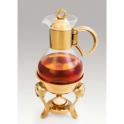 قهوه جوش تک استیل مدل نگین دار (طلایی براق) - مدل جدید - تخفیف ویژه