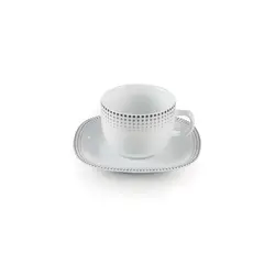 سرویس چینی زرین 6 نفره چای خوری مون بلان مشکی (12 پارچه) - مدل جدید - تخفیف ویژه