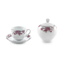 سرویس چینی زرین 6 نفره چای خوری آران (14 پارچه) - مدل جدید - تخفیف ویژه