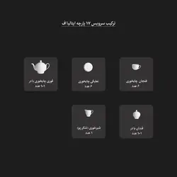 سرویس چینی زرین 6 نفره چای خوری ساکورا آبی (17 پارچه)