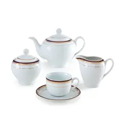 سرویس چینی زرین 6 نفره چای خوری خاطره (17 پارچه) - مدل جدید - تخفیف ویژه