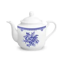 قوری استوانه بزرگ چینی زرین طرح فلورانس (2 پارچه) - مدل جدید - تخفیف ویژه