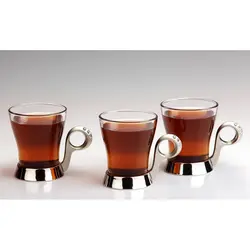 سرویس چایخوری تک استیل مدل نگین دار (استیل) - مدل جدید - تخفیف ویژه