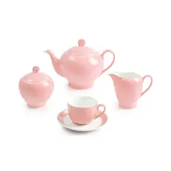 سرویس چینی زرین 6 نفره چای خوری ماربل (17 پارچه) - مدل جدید - تخفیف ویژه