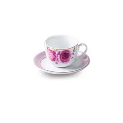 سرویس چینی زرین 6 نفره چای خوری رزفلاور (12 پارچه) - مدل جدید - تخفیف ویژه