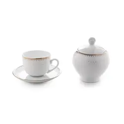 سرویس چینی زرین 6 نفره چای خوری سپیدار (14 پارچه) - مدل جدید - تخفیف ویژه