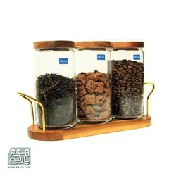 ست استند چوب آکاسیا و بانکه اوشن تیره