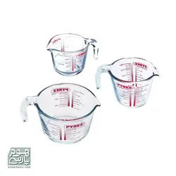 شیرجوش پیمانه ای پیرکس فرانسه 2 سایز مدل Classic Glass