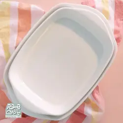 تابه سرامیکی مستطیل هوم پارسی رنگ سفید